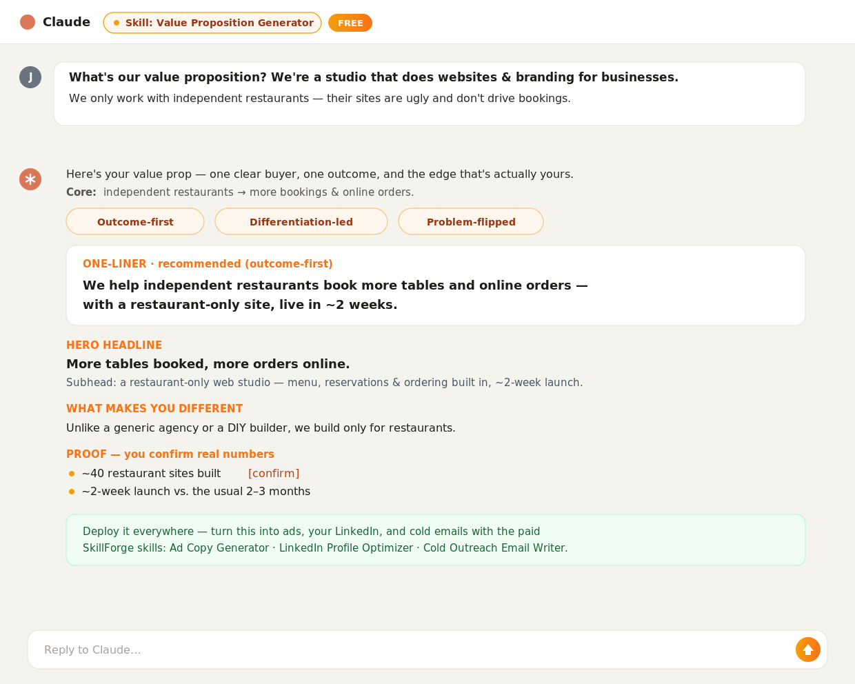 Value Proposition Generator screenshot 2