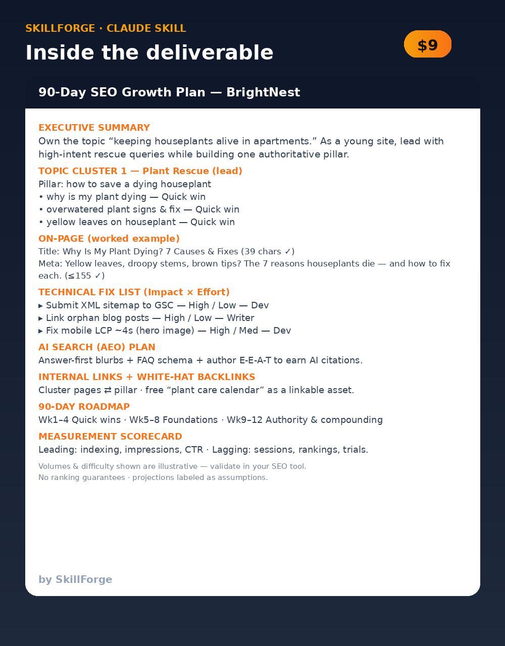 SEO Growth Plan screenshot 1