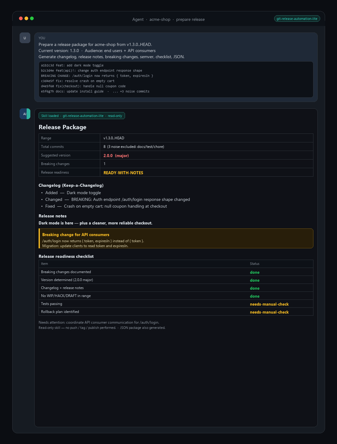 git release automation lite preview