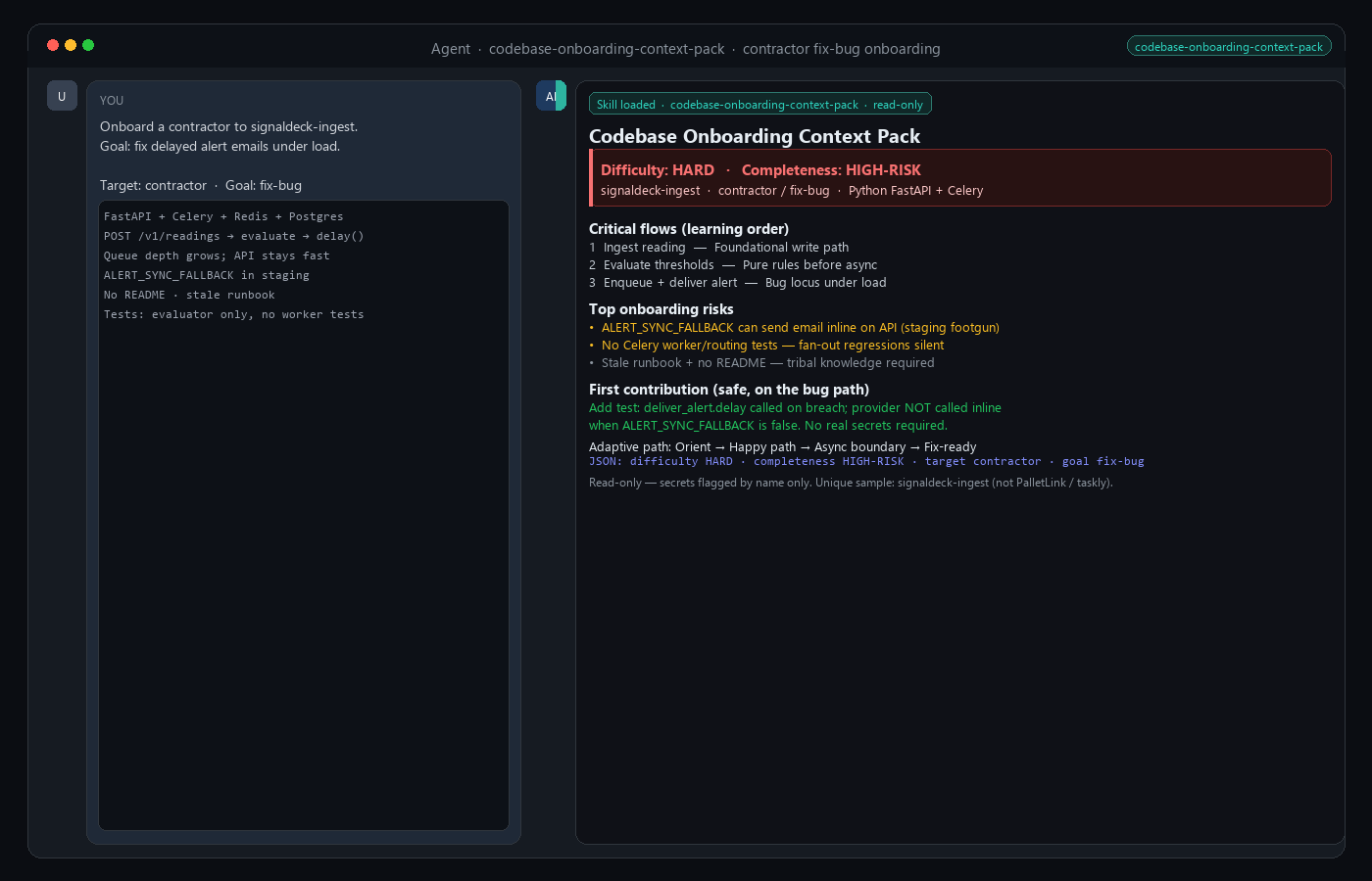 Codebase Onboarding Context Pack — Adaptive Ramp + AGENTS.md for AI preview