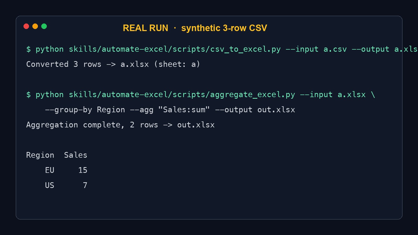 Excel & CSV Automation Kit preview