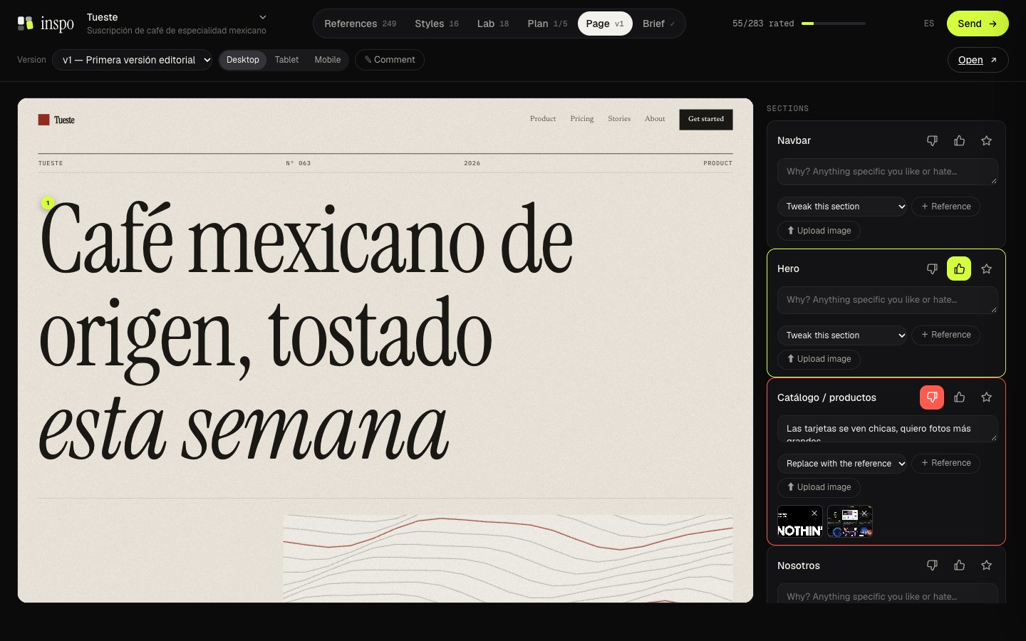 inspo: design research that ends in a built page screenshot 4