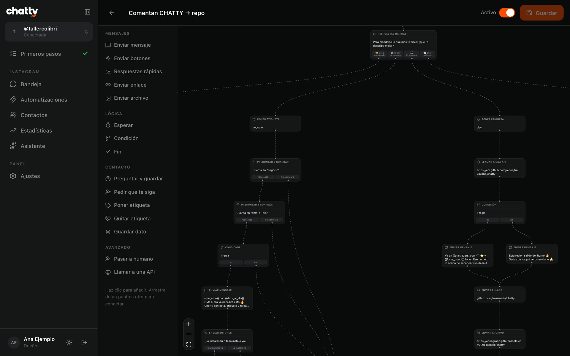 chatty: Instagram DM automation on your own Firebase screenshot 3