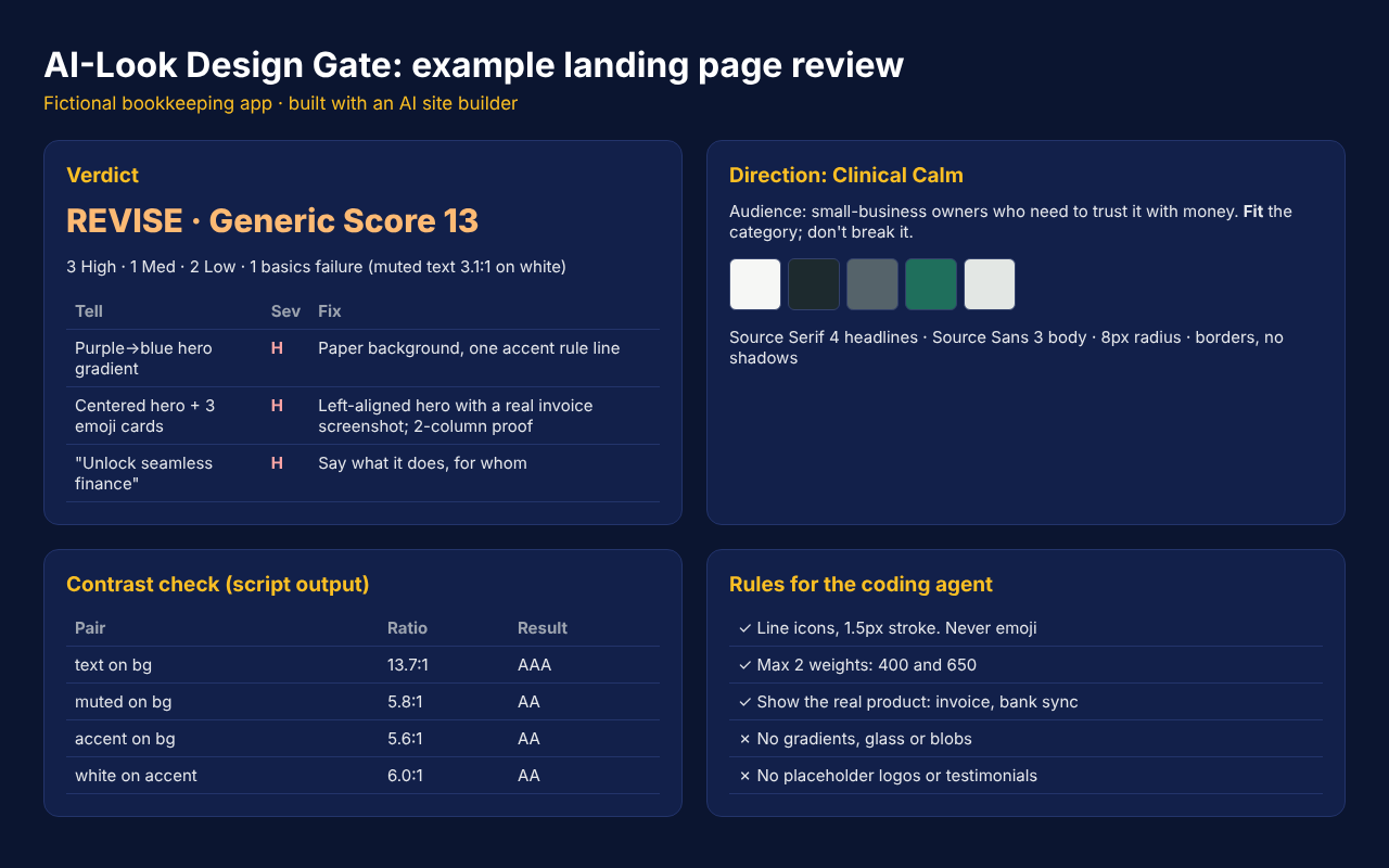 Make AI-Built Sites Look Designed preview