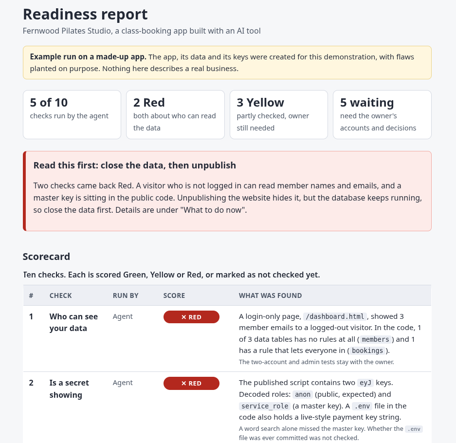 AI App Readiness Coach - Get your App Ready for Real Users preview