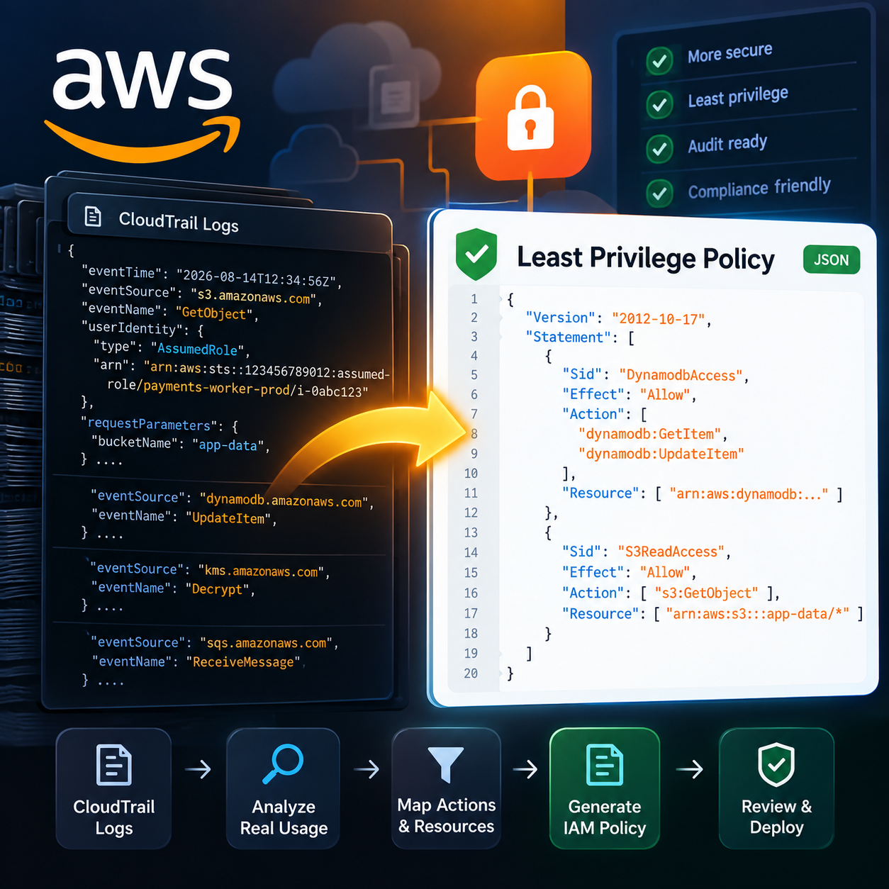 AWS IAM Least Privilege Generator preview