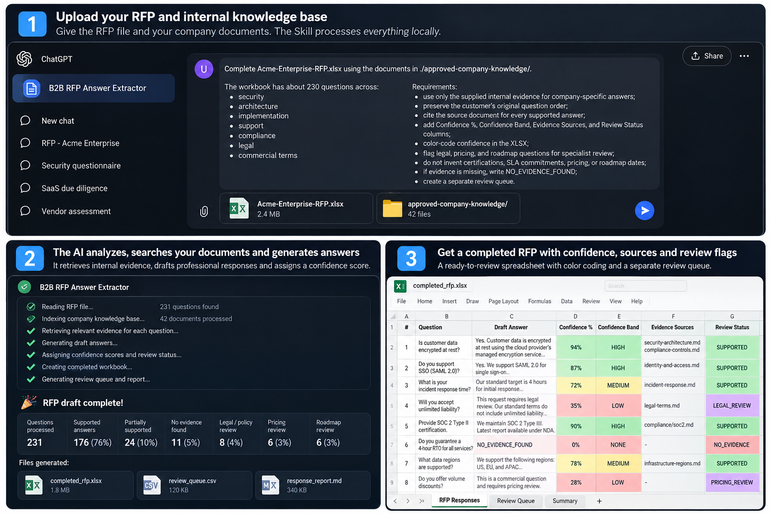 B2B RFP Answer Extractor screenshot 2