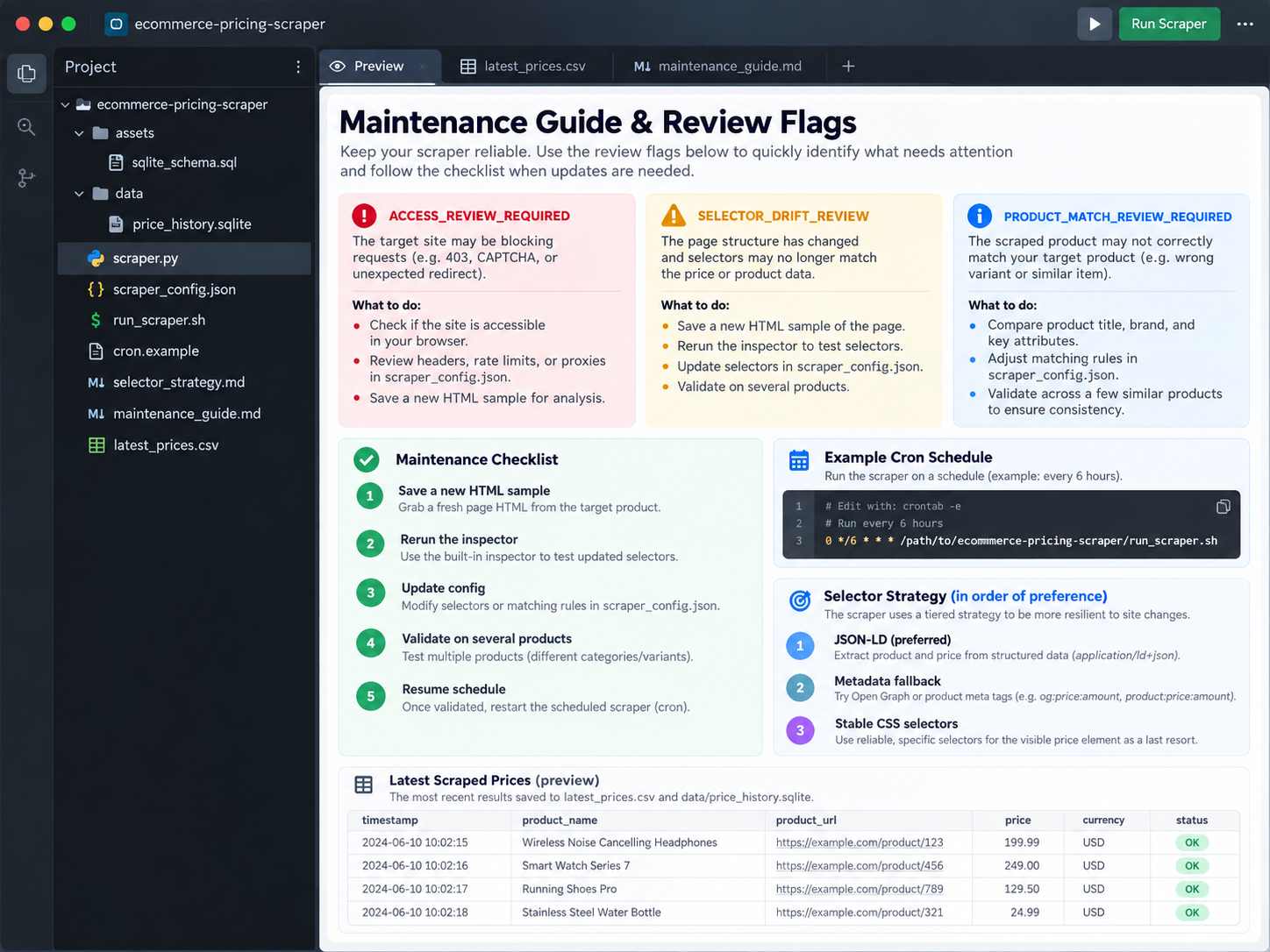 E-commerce Competitor Pricing Scraper Setup preview