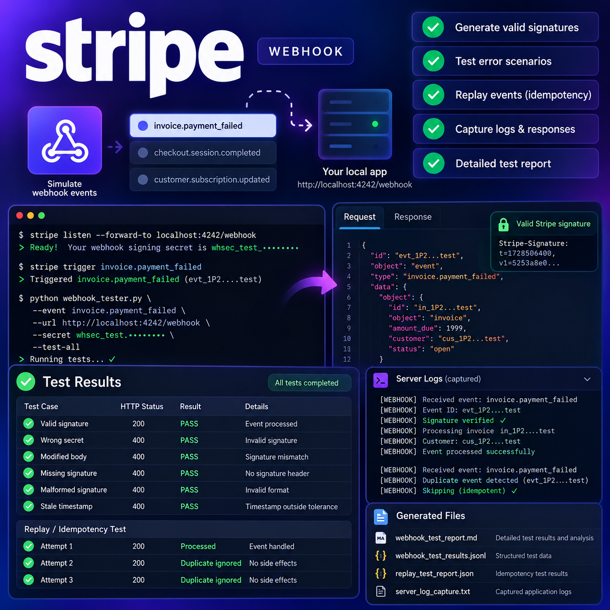 Stripe Webhook Sandbox Tester preview