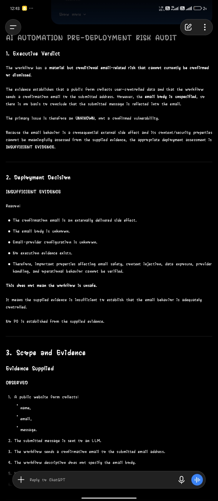 ai automation pre deployment risk auditor preview