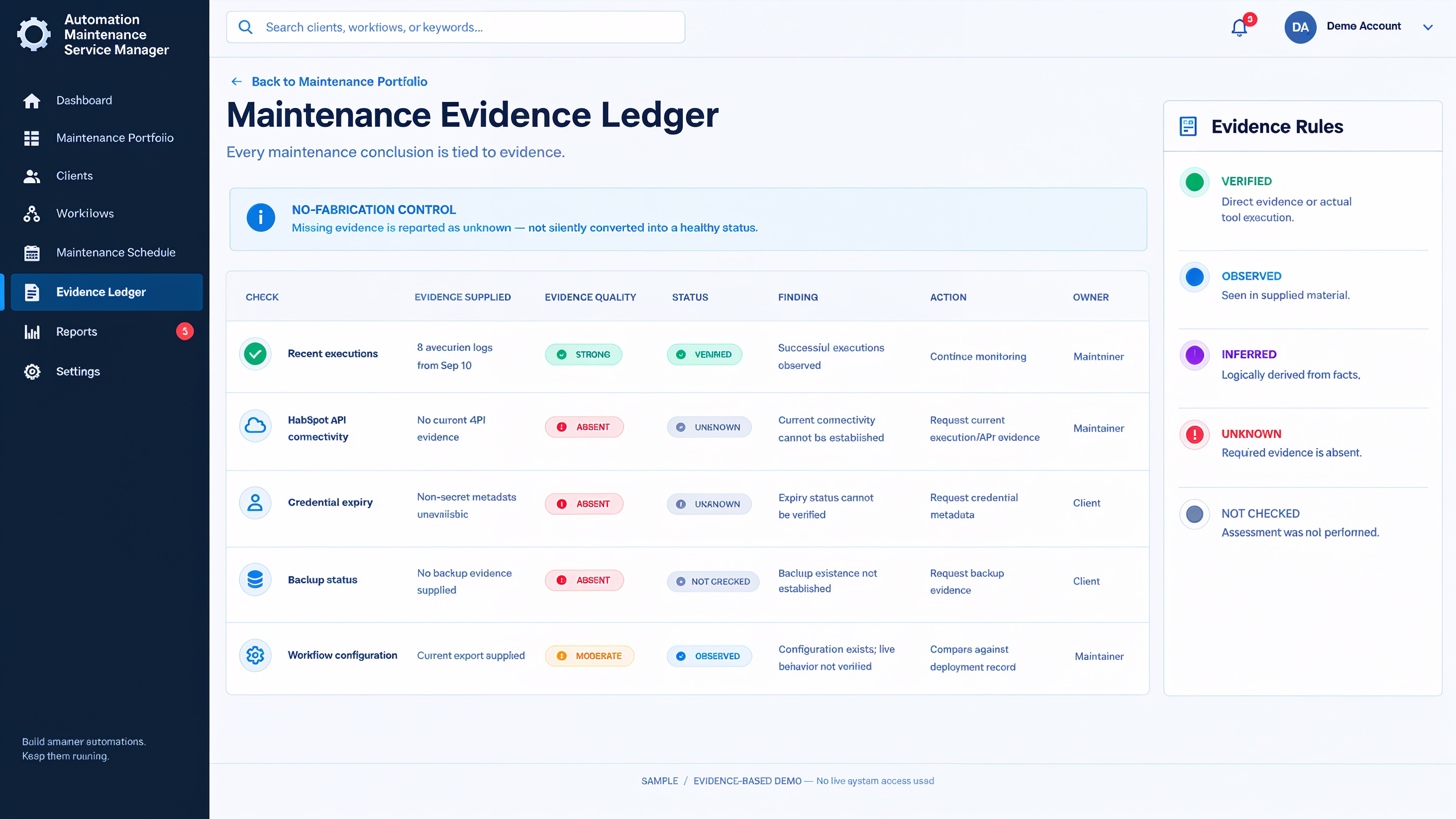 Automation Maintenance Service Manager screenshot 3