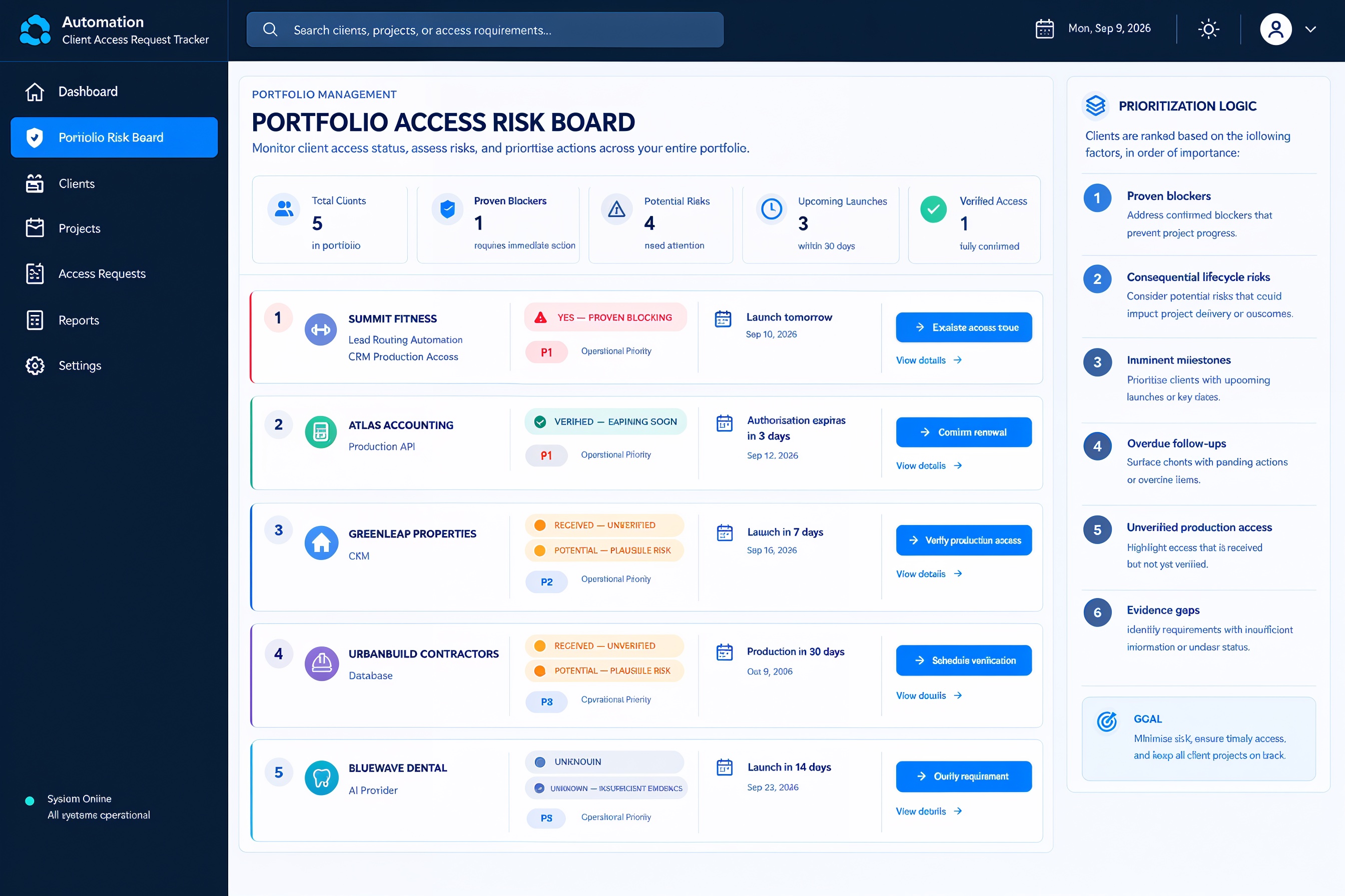 Automation client request tracker screenshot 3