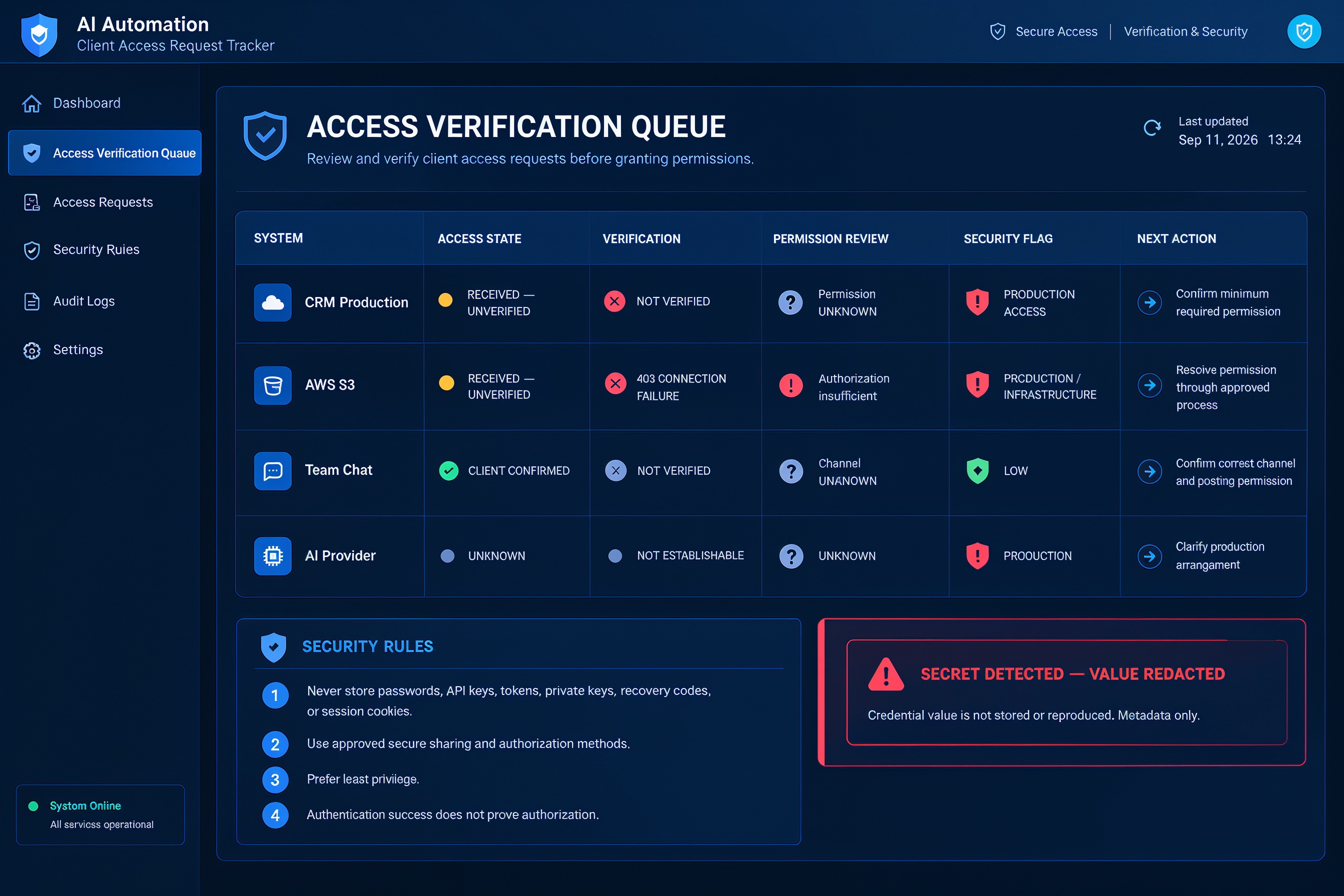 Automation client request tracker screenshot 4