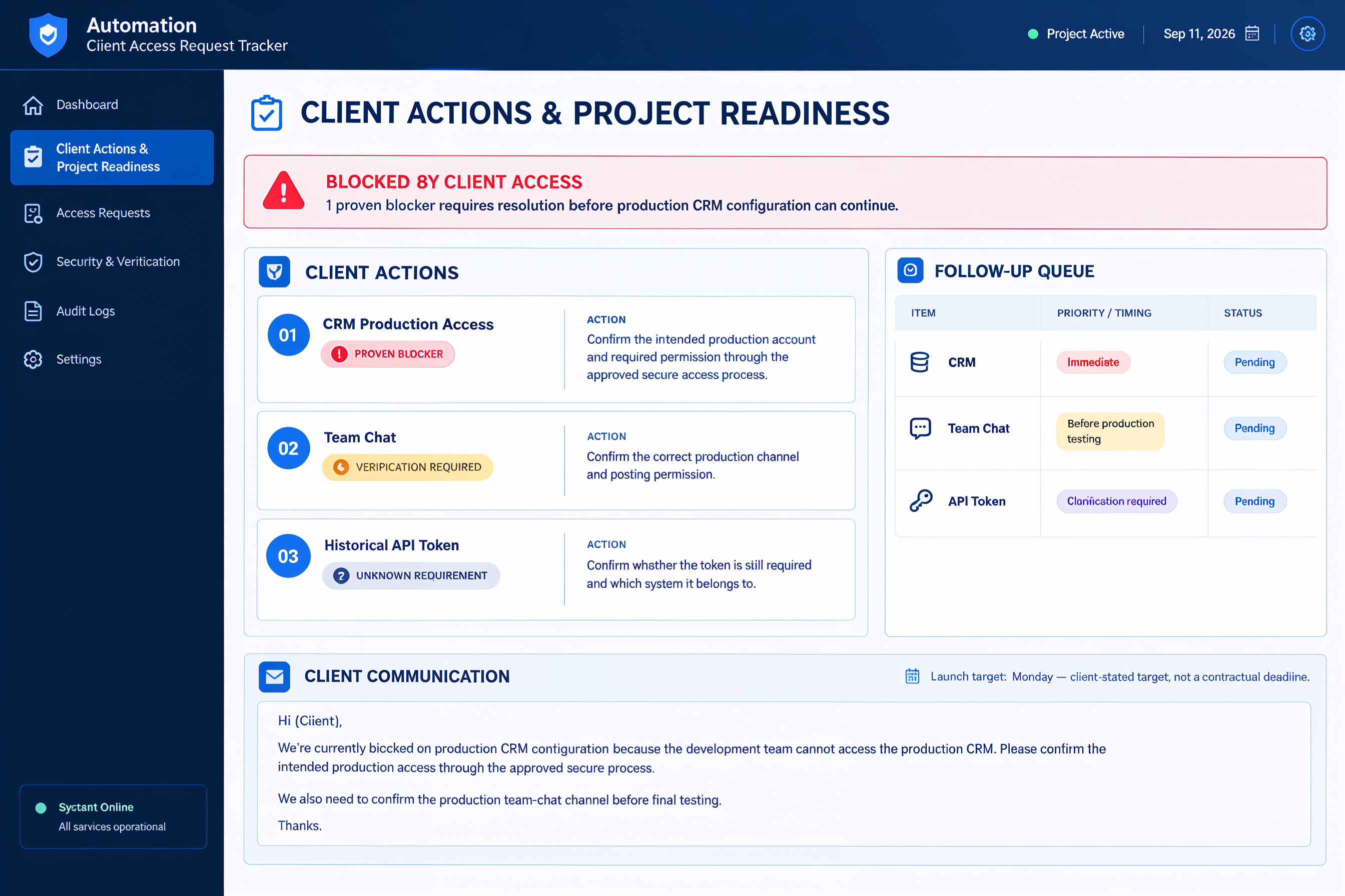 Automation client request tracker screenshot 5