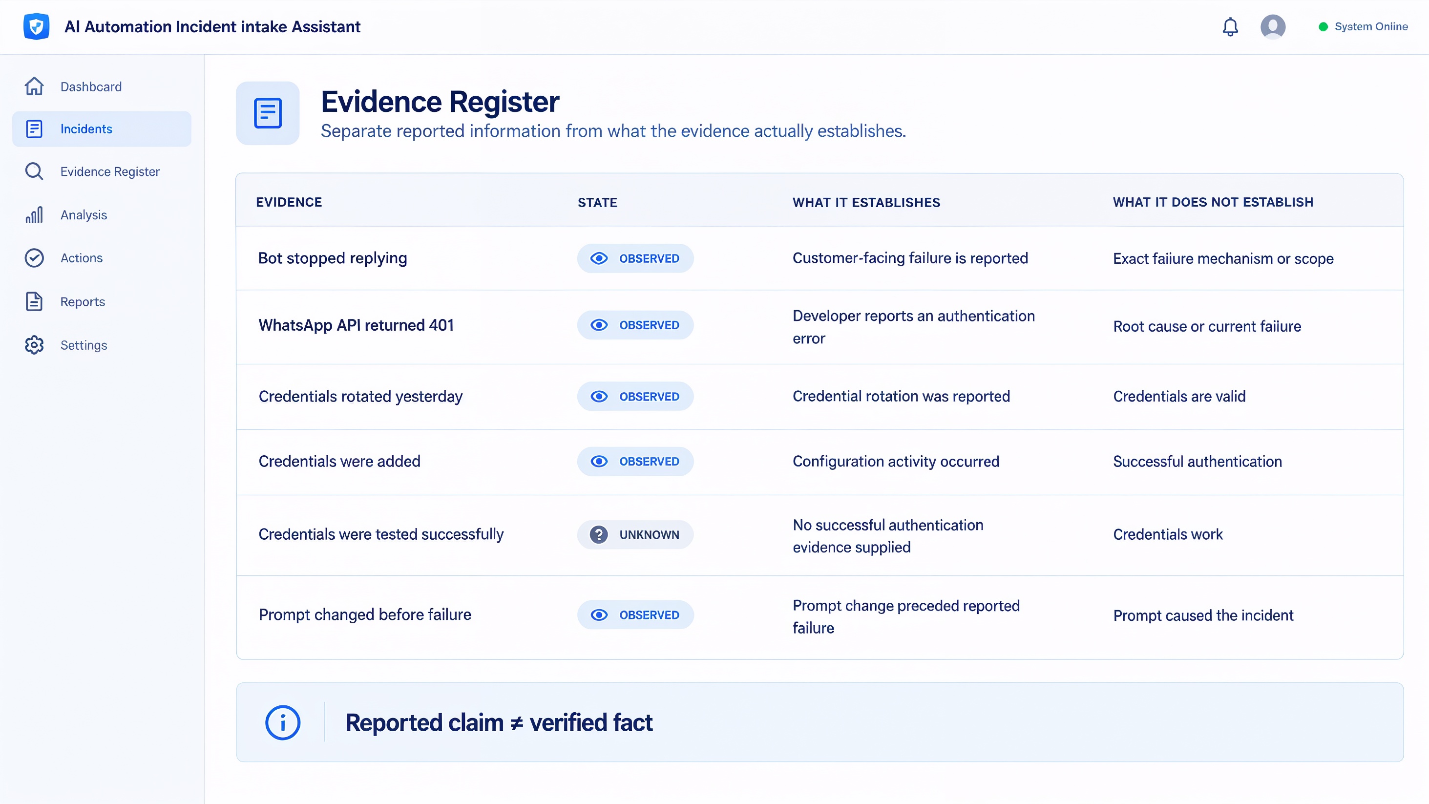 AI Automation Incident Intake Assistant preview