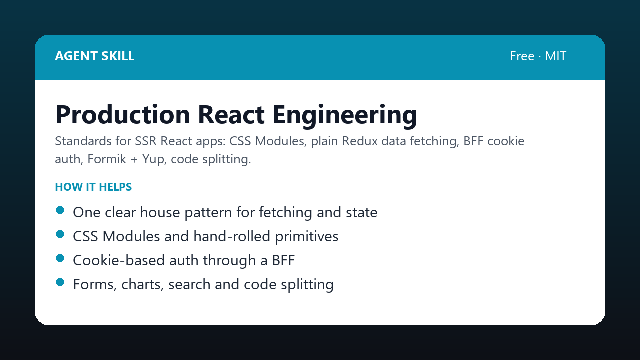 Production React Engineering preview