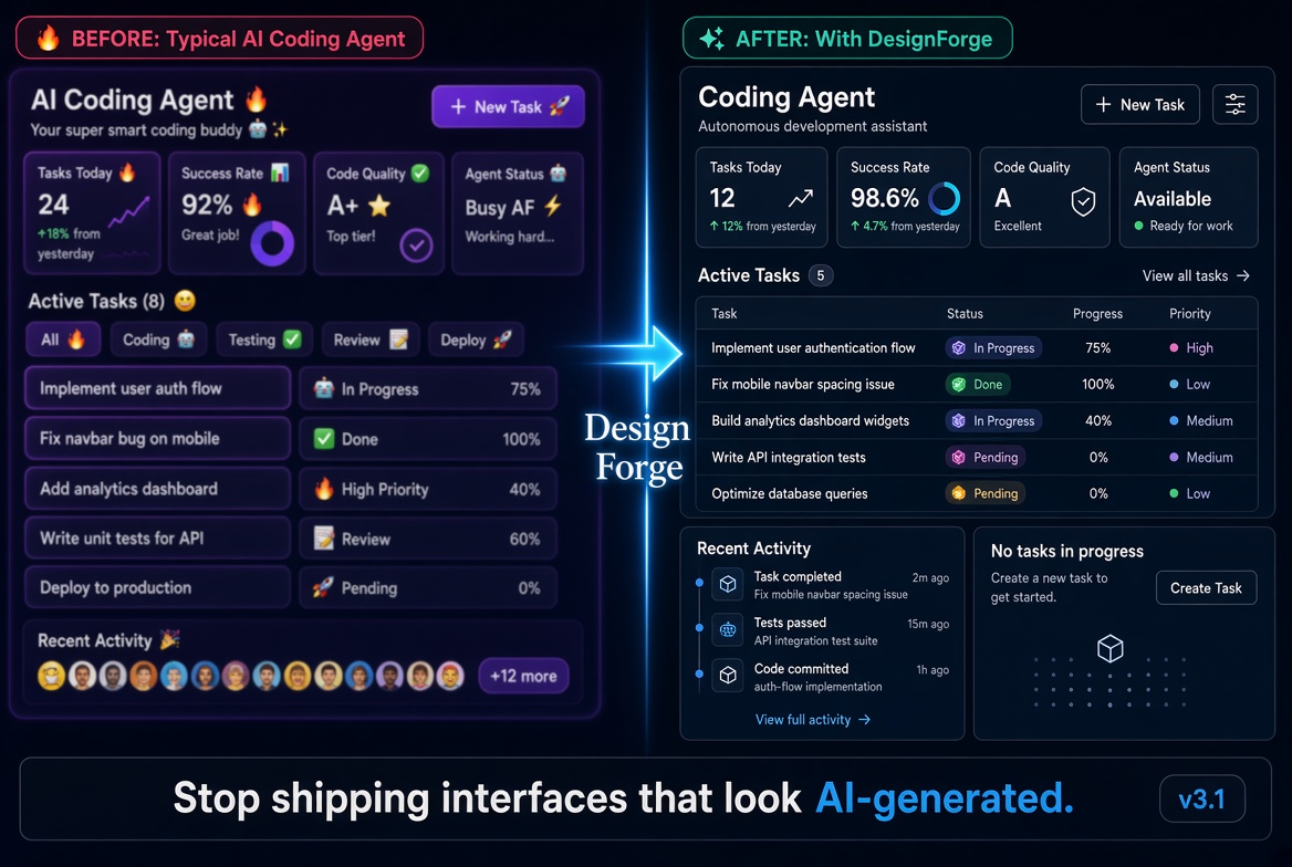 DesignForge — AI Design Intelligence Skill for Coding Agents screenshot 5