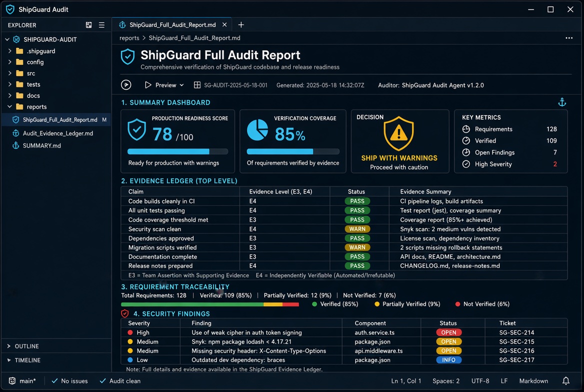 ShipGuard — AI Output Quality & Production Readiness Auditor screenshot 4