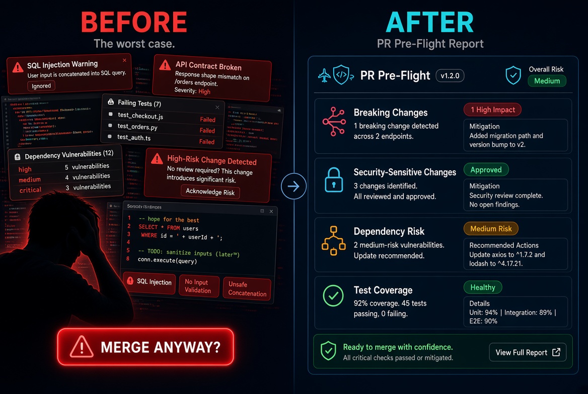 PR Pre-Flight — Production Risk & Security Review. screenshot 3