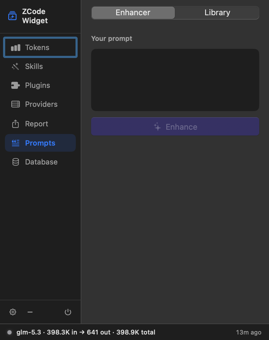 ZCode Widget Builder — Floating macOS Dashboard screenshot 4