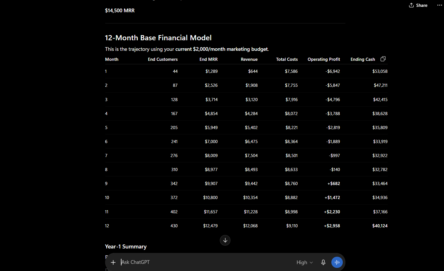 Finance Blueprint Generator screenshot 2