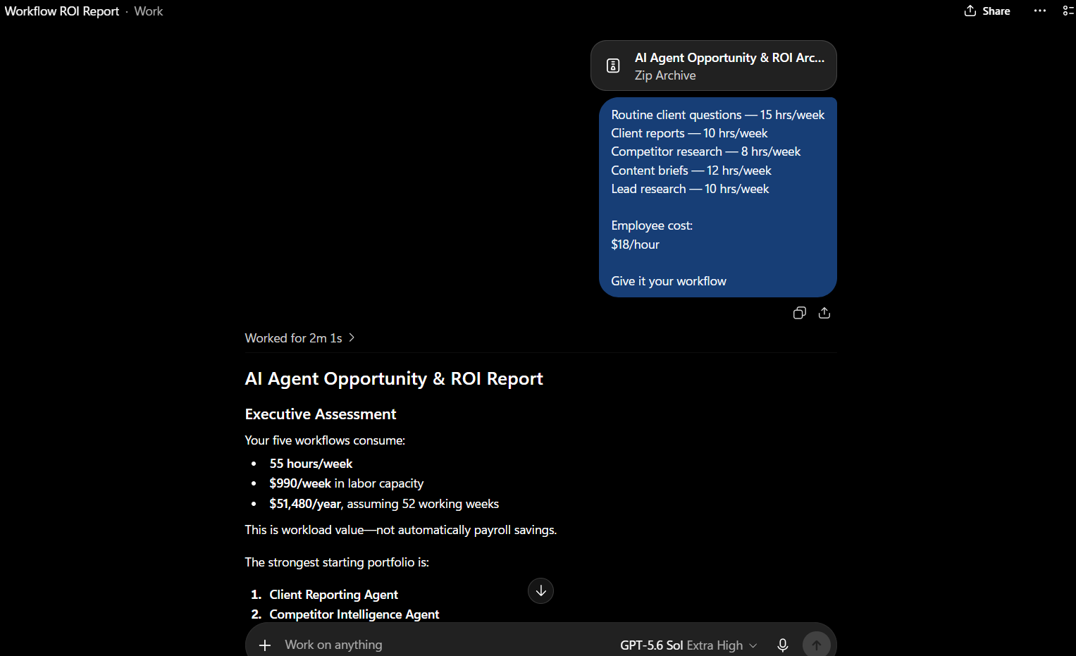 AI Agent Opportunity & ROI Architect preview