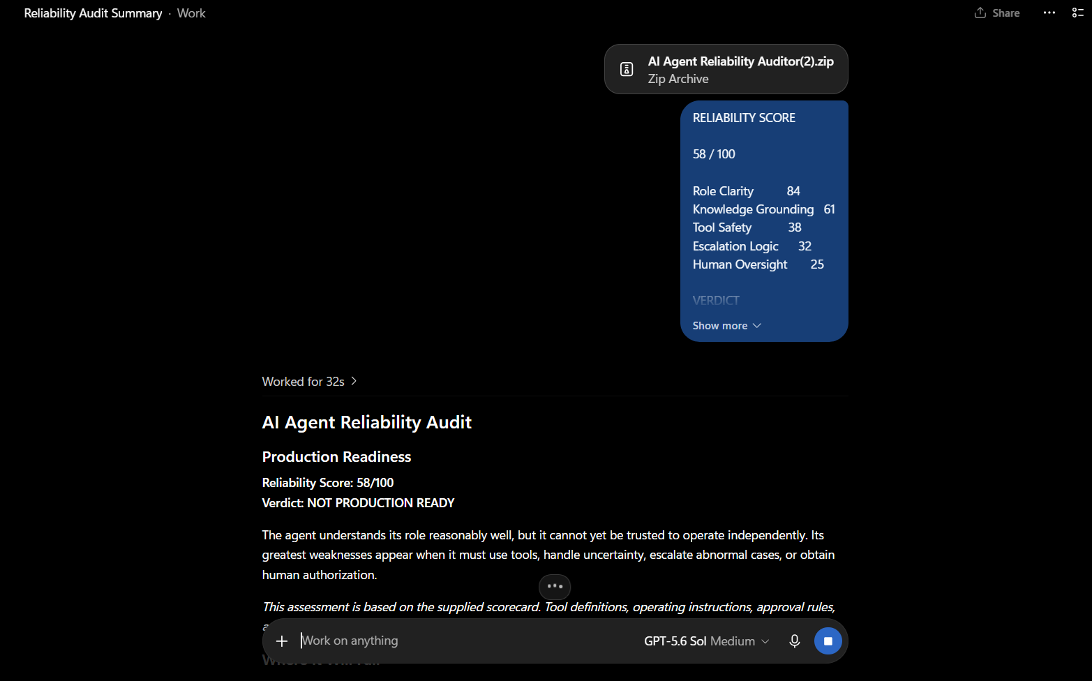 AI Agent Reliability Auditor screenshot 4