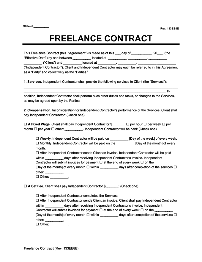 freelance contract pack preview