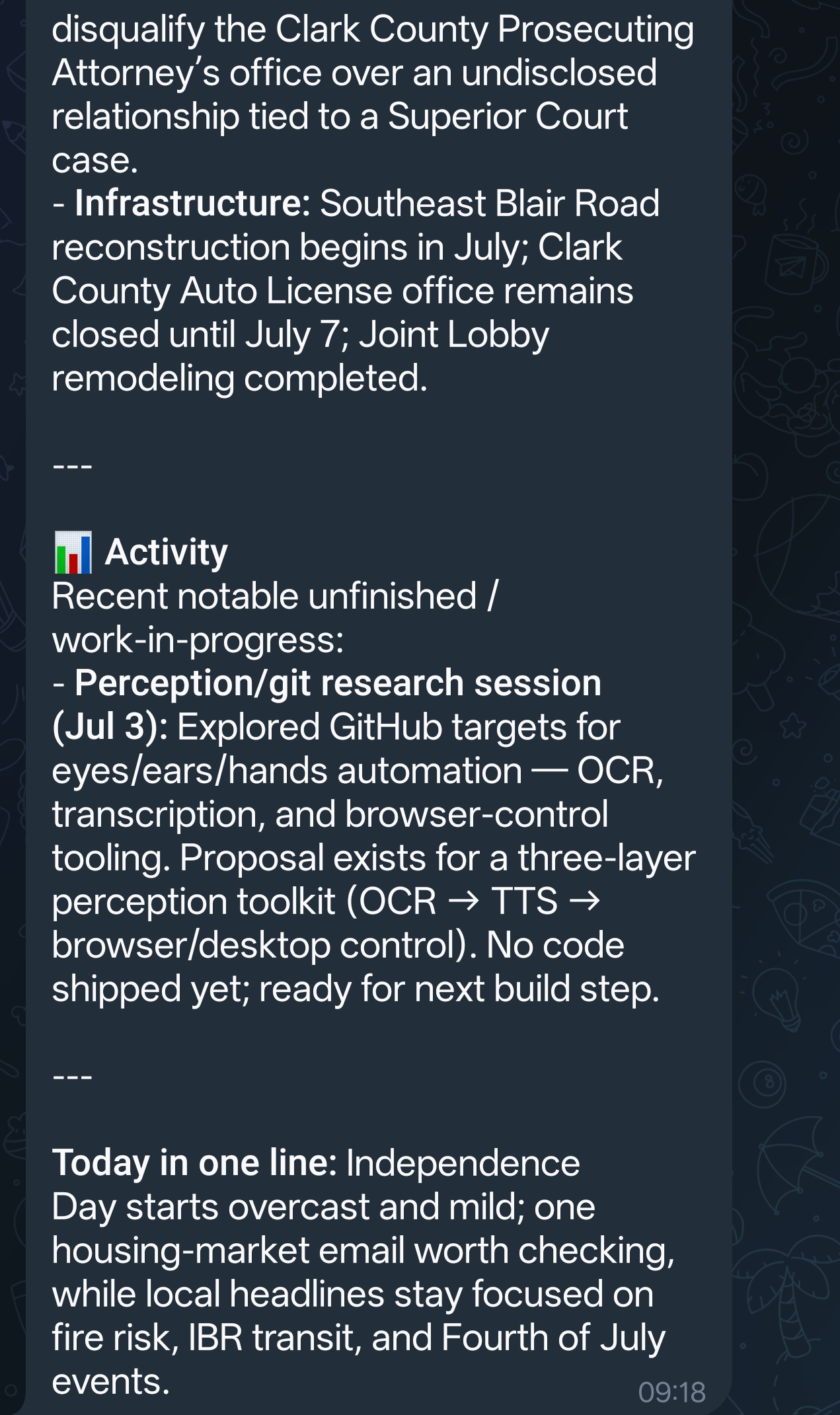 morning-daily-debrief screenshot 2