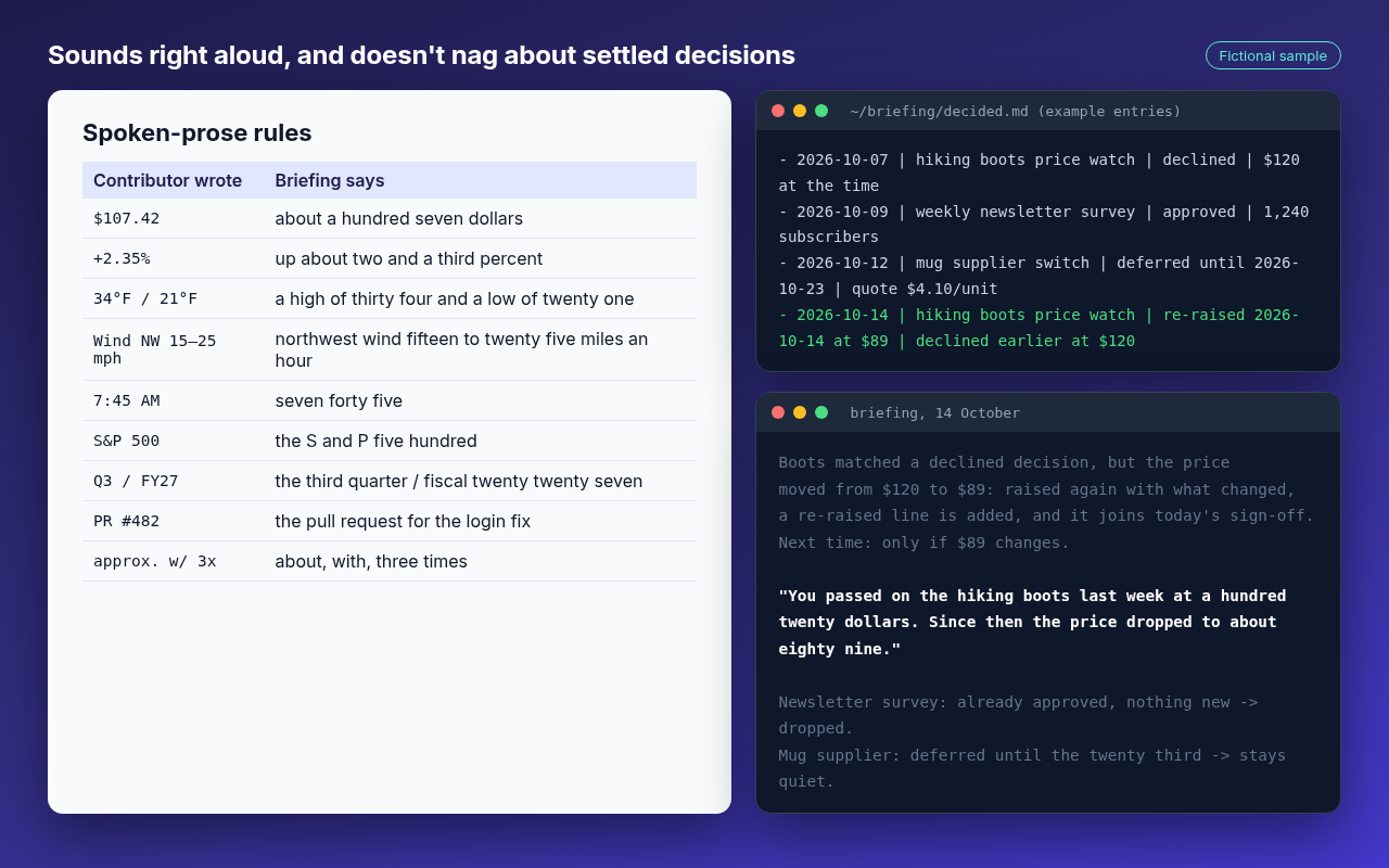 Drive-Time Briefing: Spoken Daily Commute Digest screenshot 3