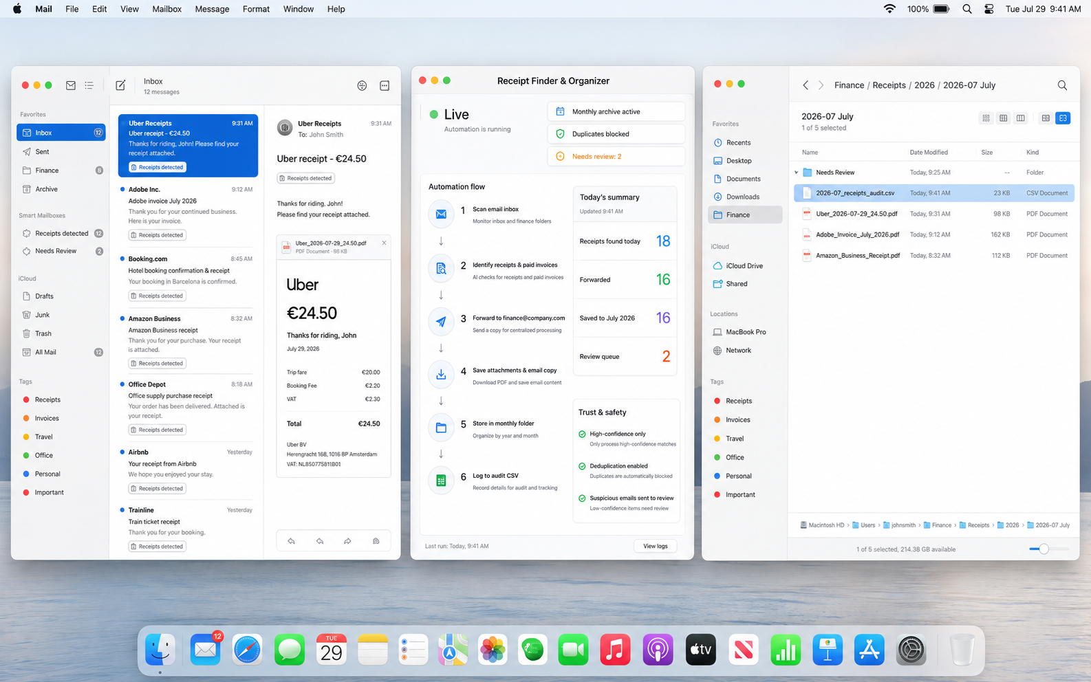 Receipty: receipt finder organizer preview