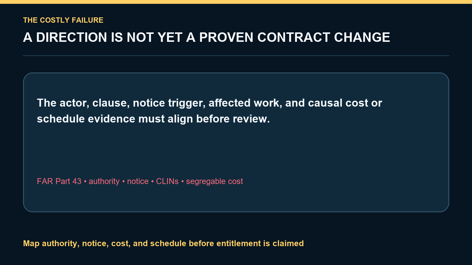 Federal Contract Change Evidence Mapper screenshot 1