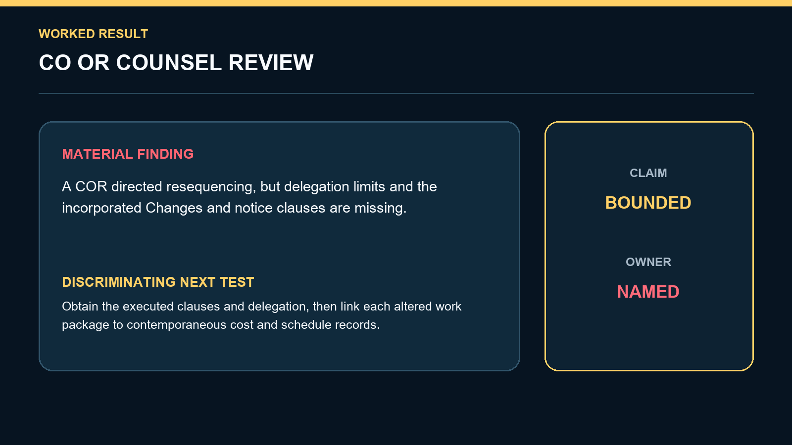 Federal Contract Change Evidence Mapper screenshot 3
