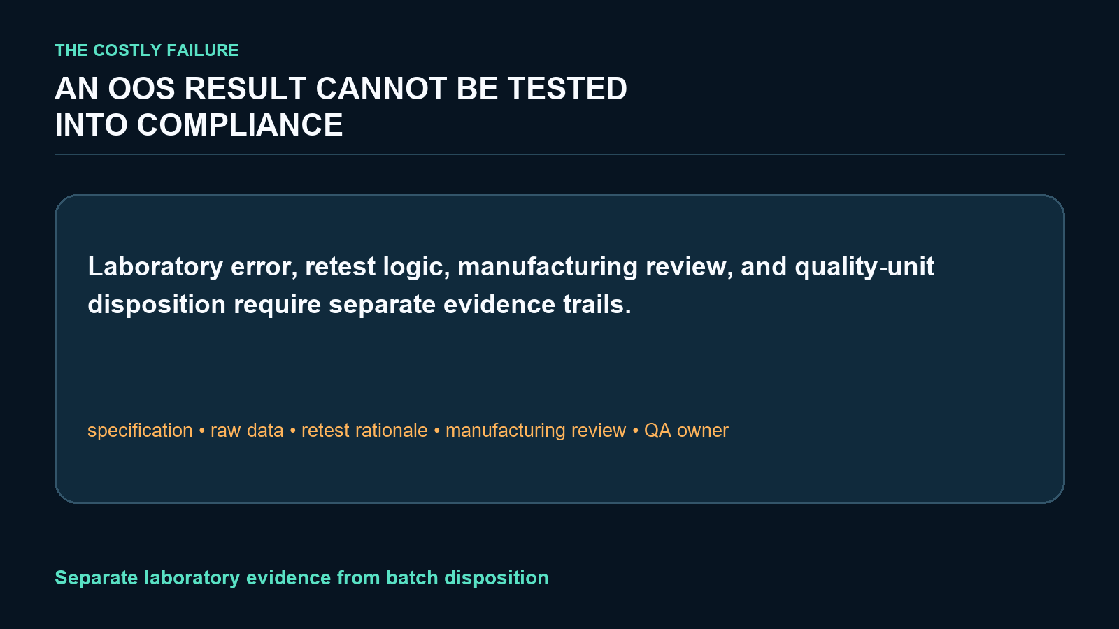 GMP OOS Investigation Casefile screenshot 1