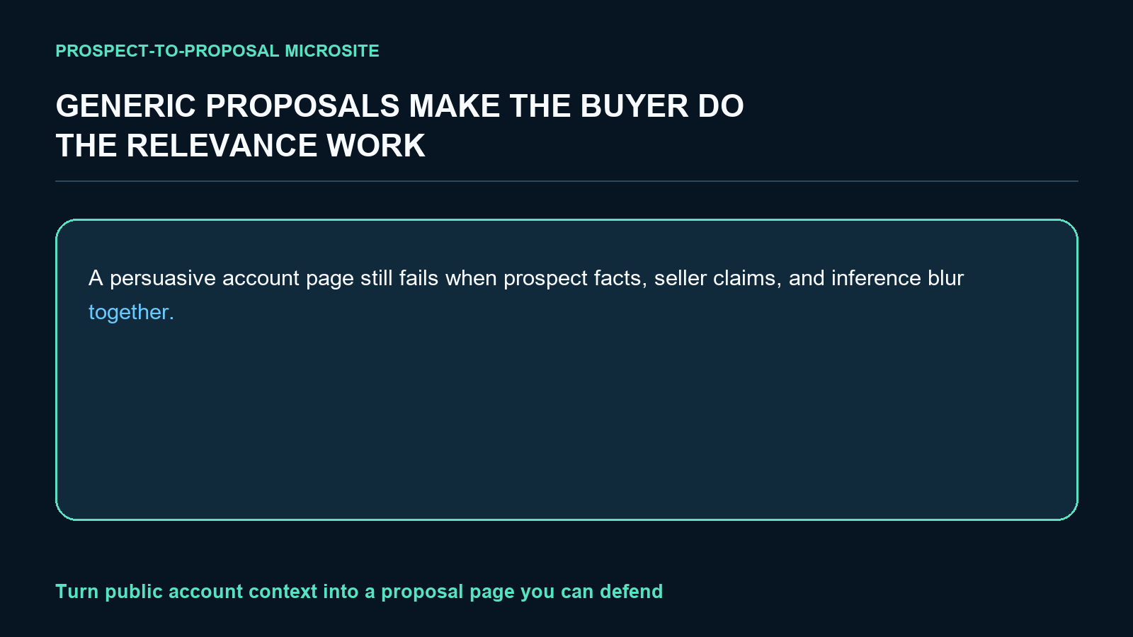 Prospect-to-Proposal Microsite screenshot 1