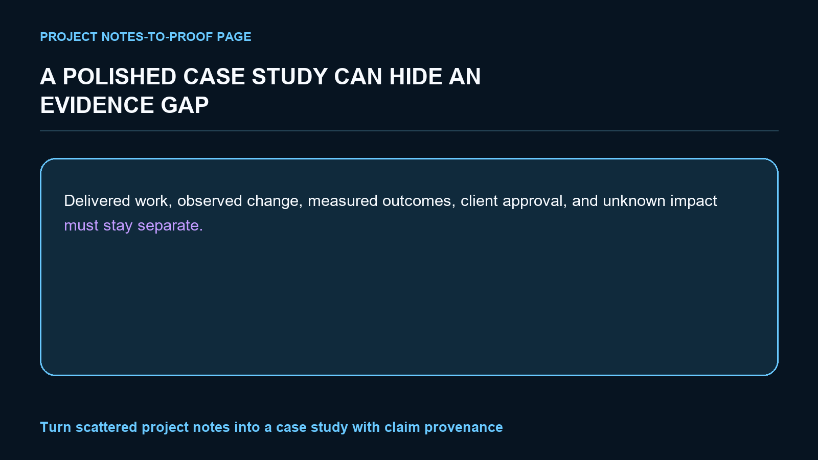 Project Notes-to-Proof Page screenshot 1