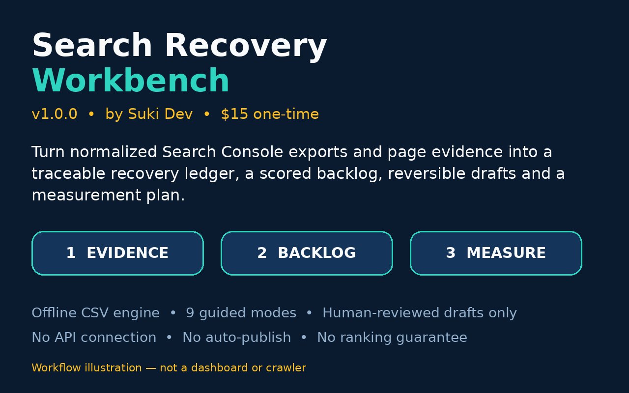Search Recovery Workbench preview