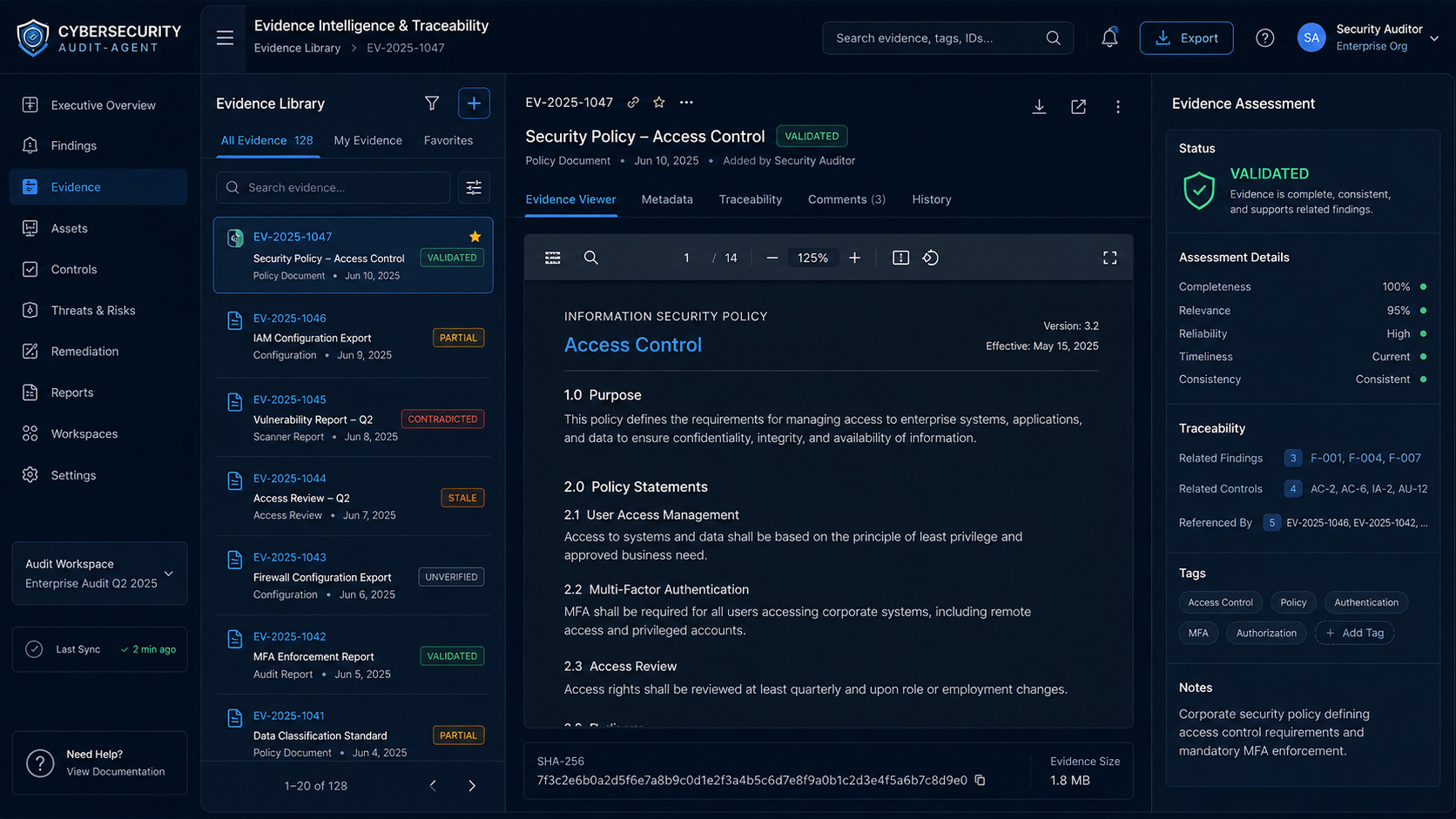 Cybersecurity Audit Agent screenshot 2