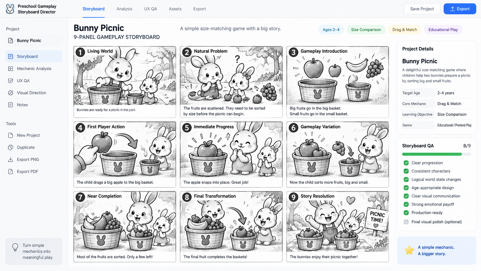Preschool Gameplay Storyboard Director™ preview