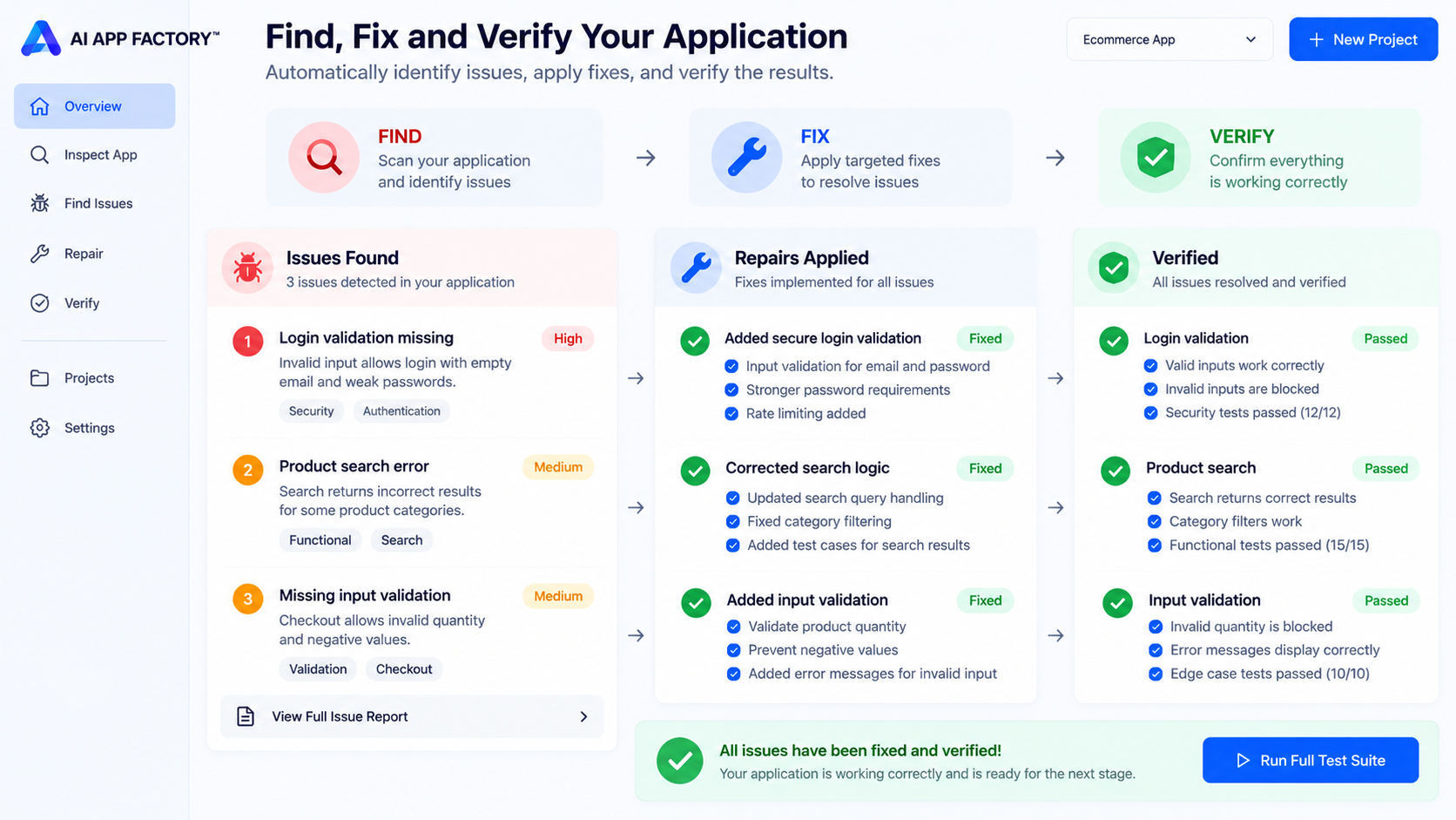 AI App Factory™ — Build, Break, Repair & Verify screenshot 3