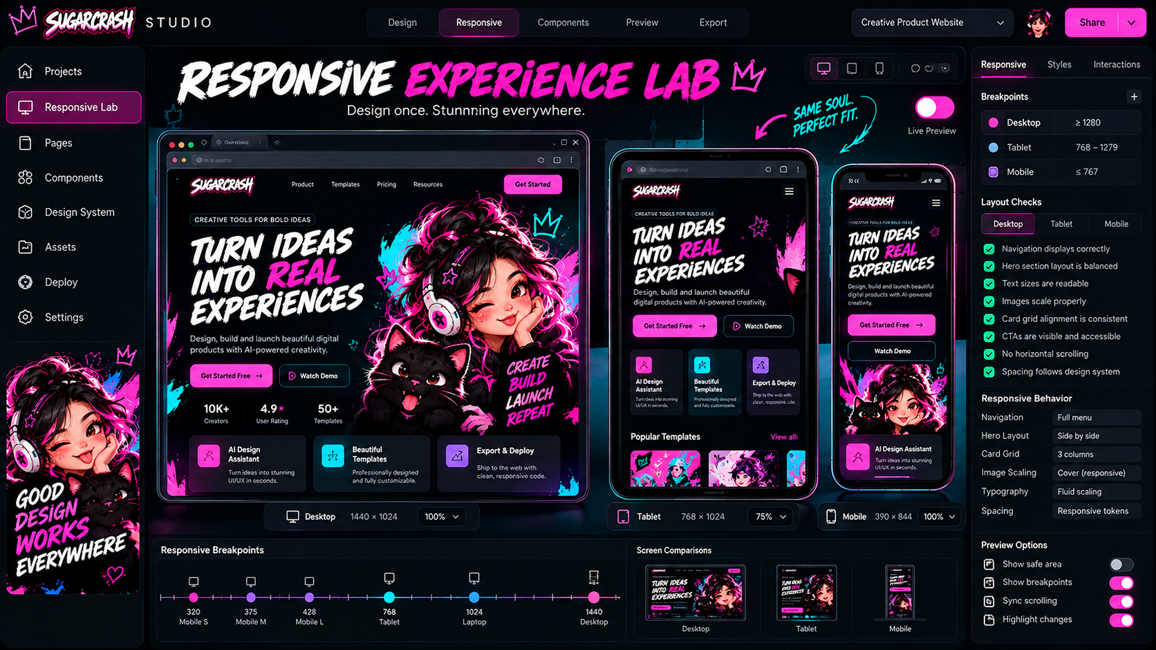 SugarCrash Studio — AI UI/UX & Frontend Design screenshot 4