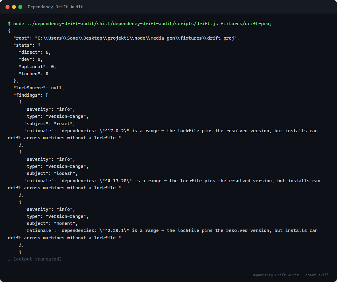 Dependency Drift Audit 1 preview