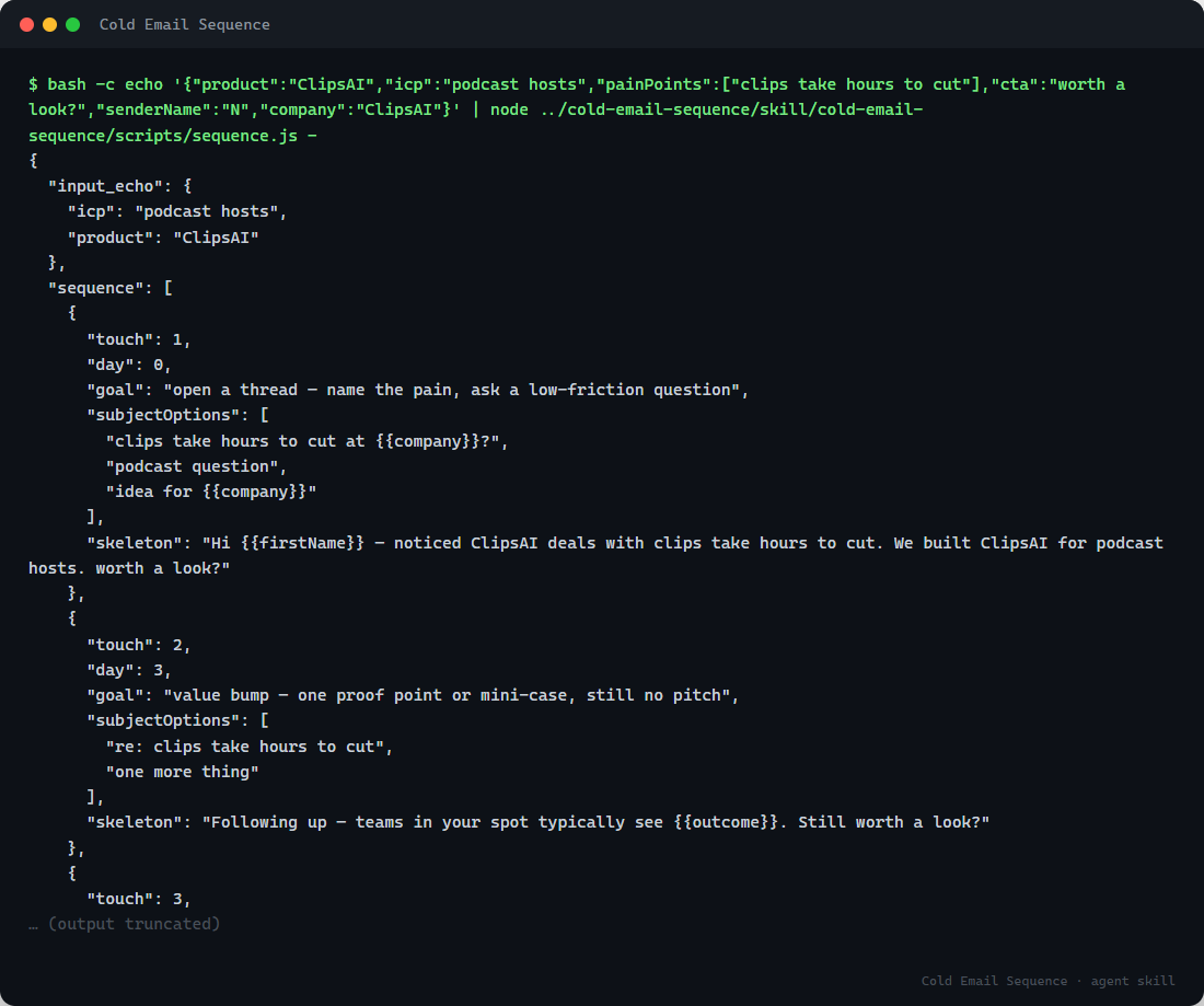 Cold Email Sequence preview