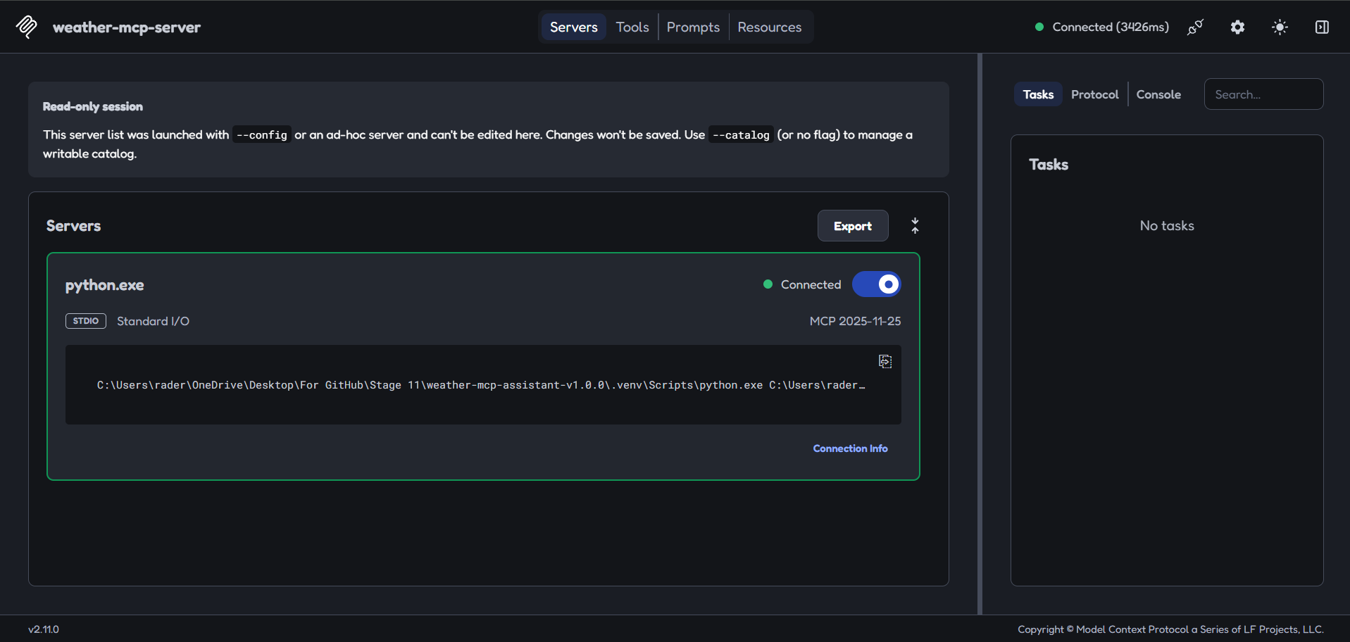 Weather MCP Assistant preview