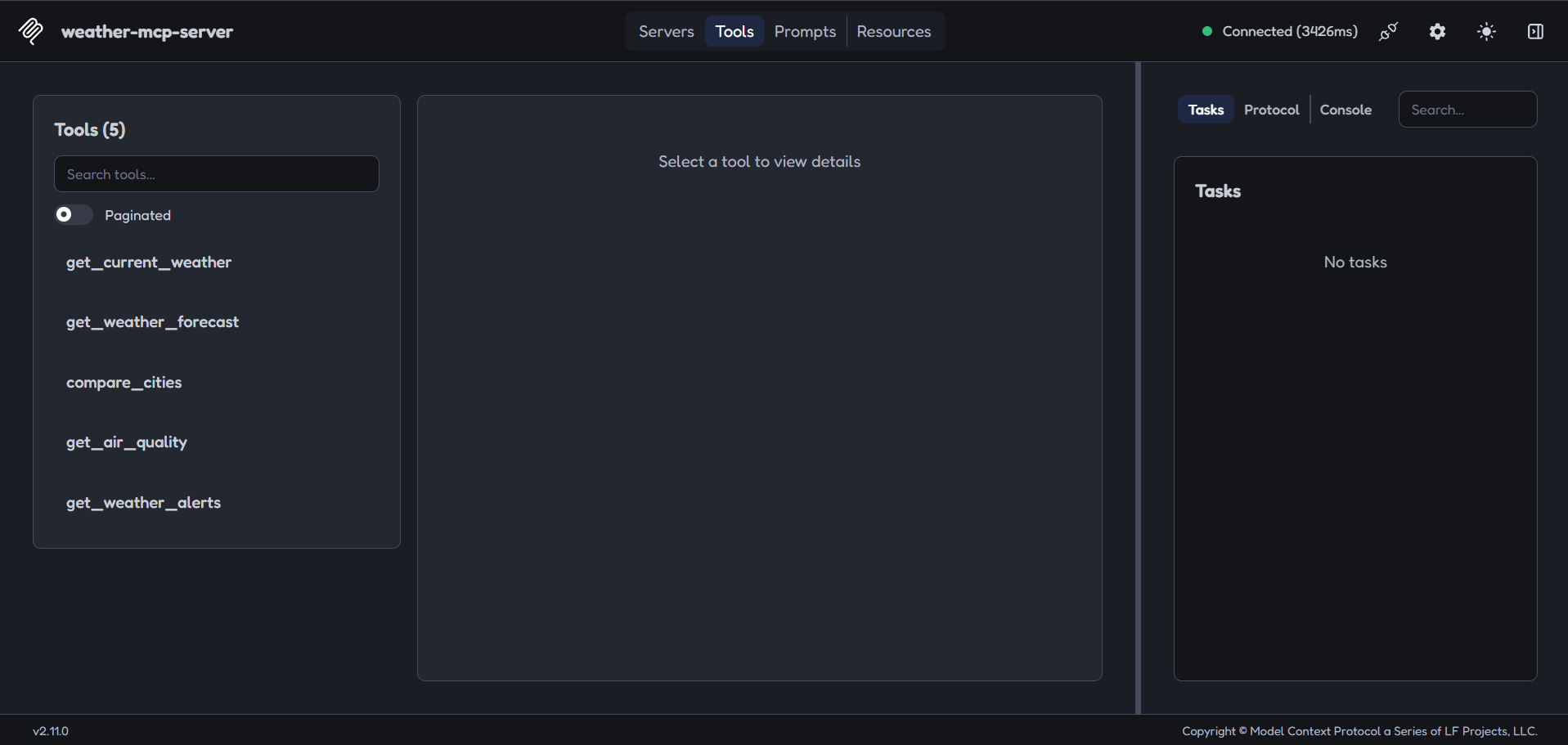 Weather MCP Assistant screenshot 2