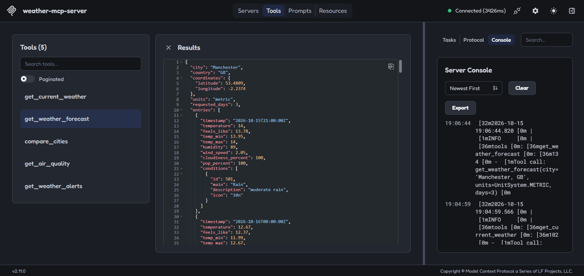Weather MCP Assistant screenshot 4