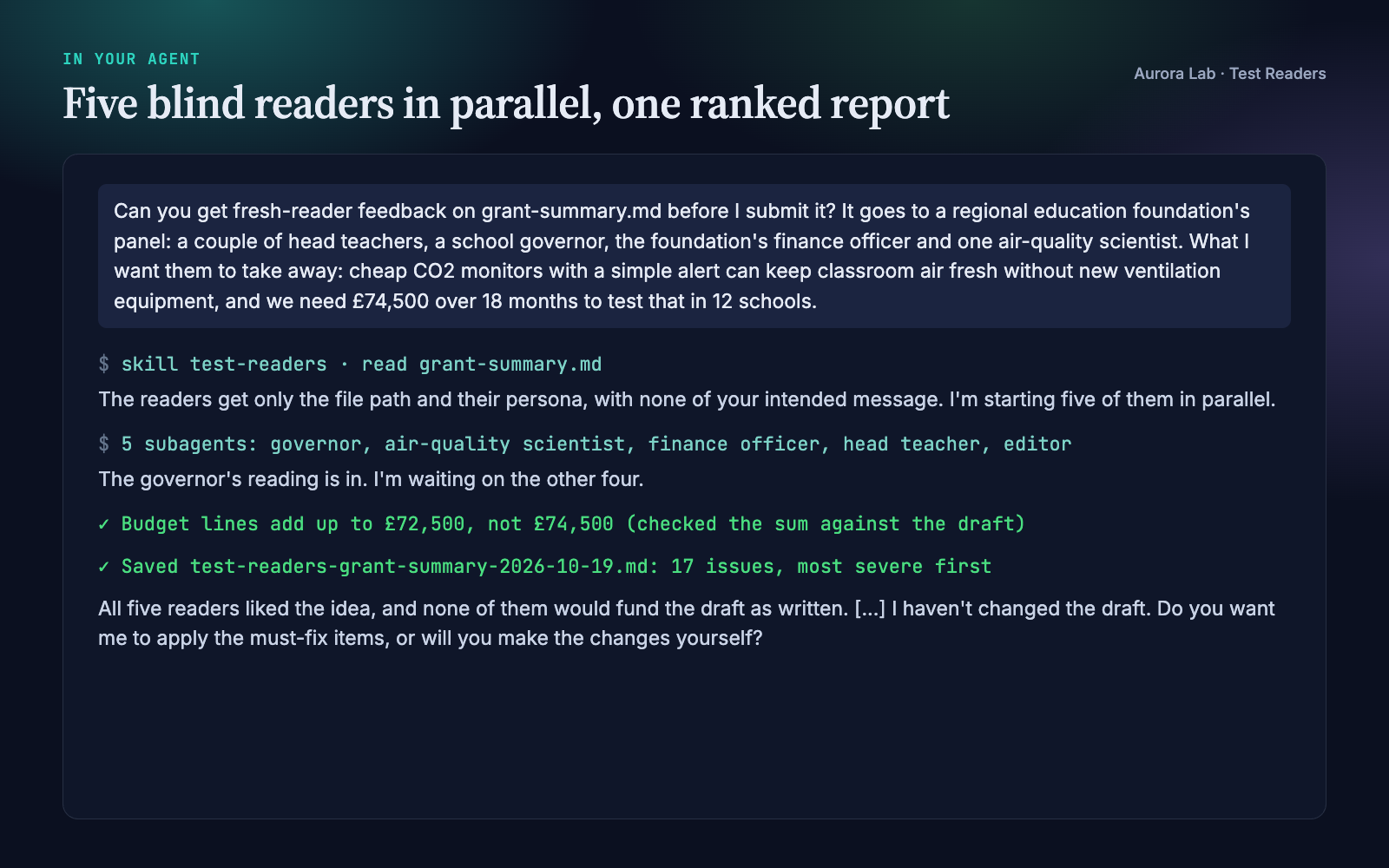 Test Readers: Fresh-Eyes Feedback Before You Send screenshot 4