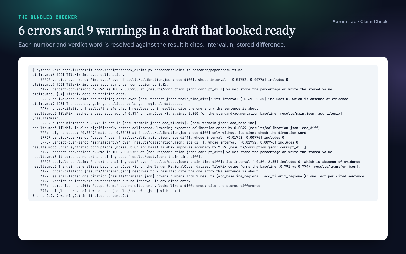 Claim Check: Every Result Backed by Its Data screenshot 2