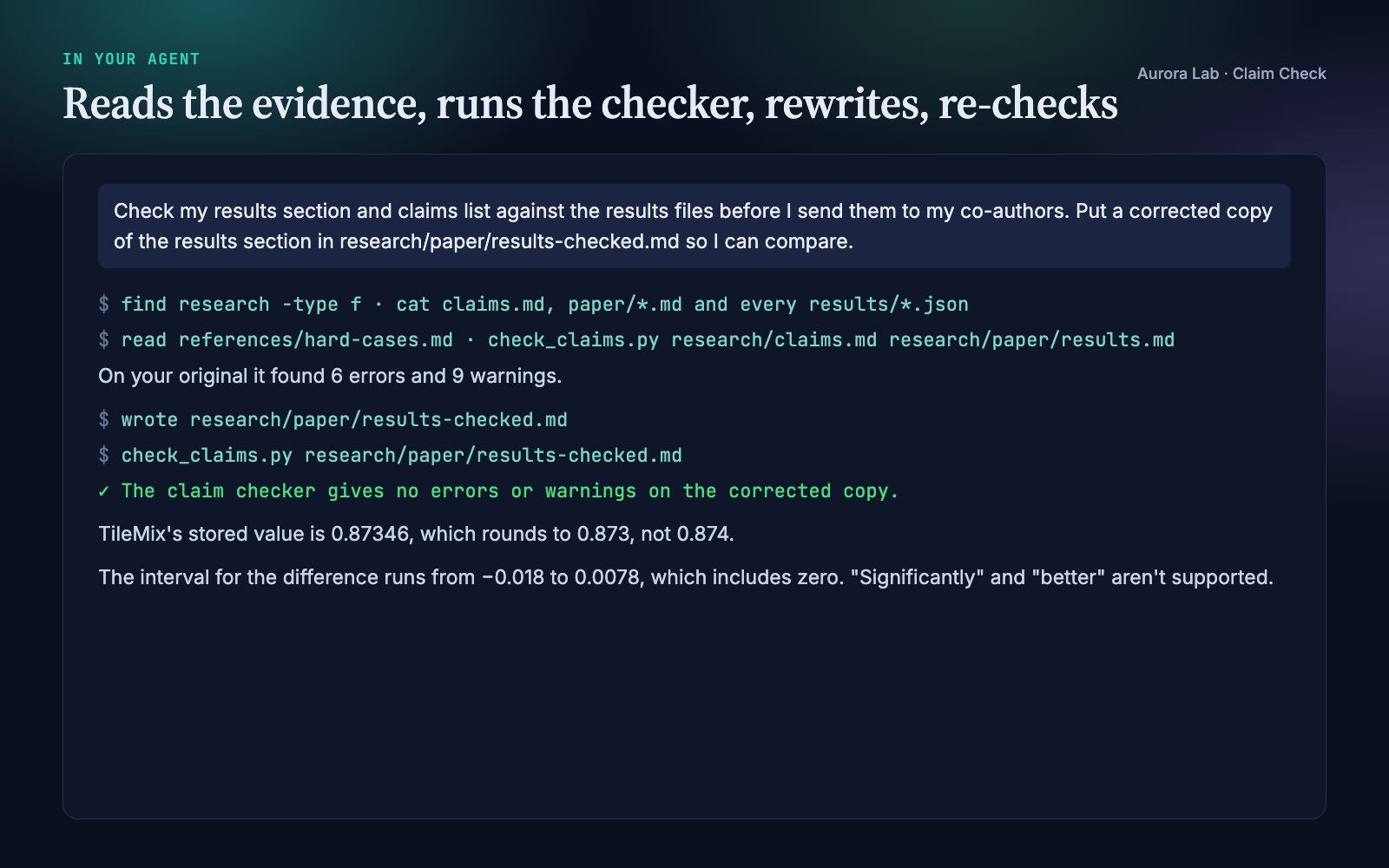 Claim Check: Every Result Backed by Its Data screenshot 5