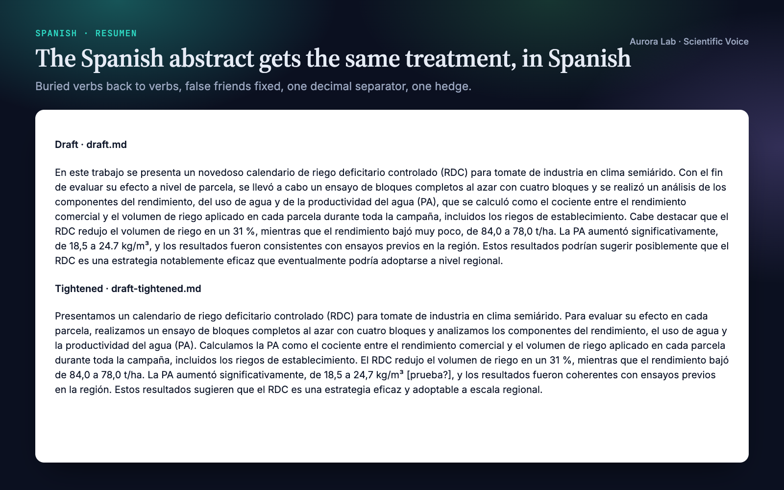 Scientific Voice: Submission-Ready Prose, English & Spanish screenshot 2